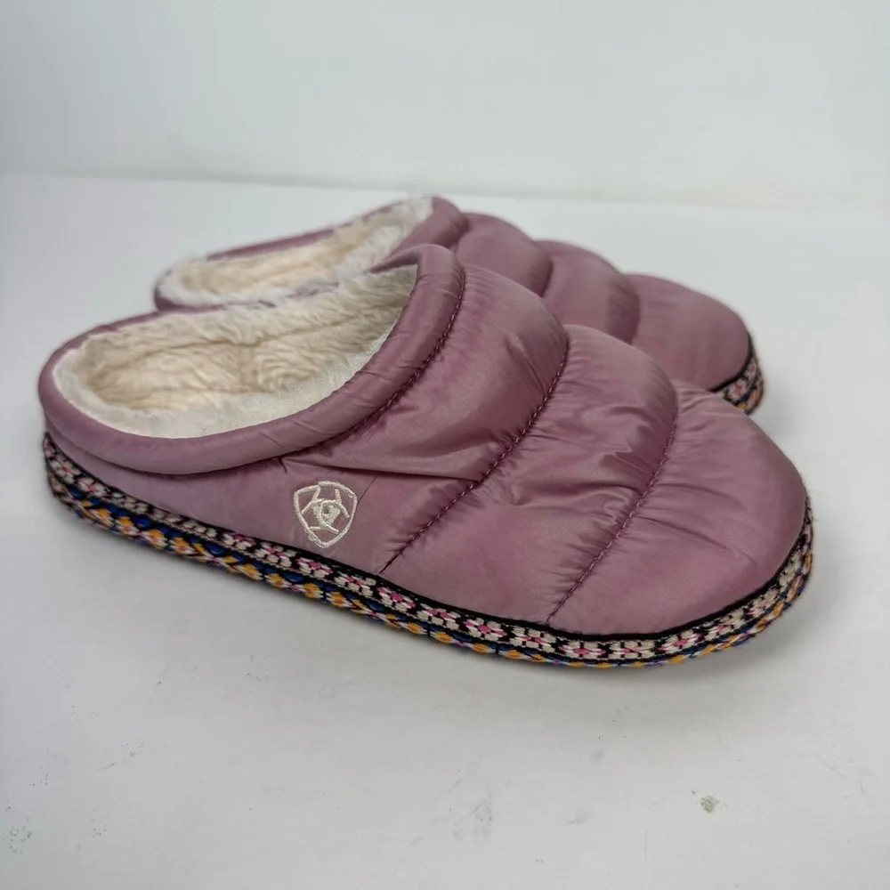 Ariat Pink Slip On Slippers House Shoes